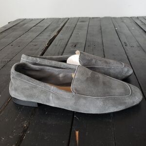 Andrea Carrano Women's 36.5 Grey Suede Loafers Slip On Shoes Flats 6 Italy